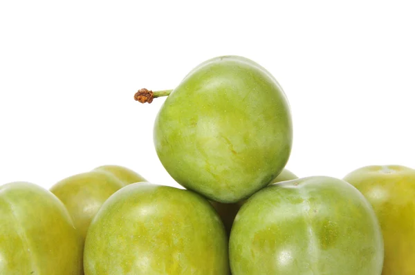 Green plums — Stock Photo, Image