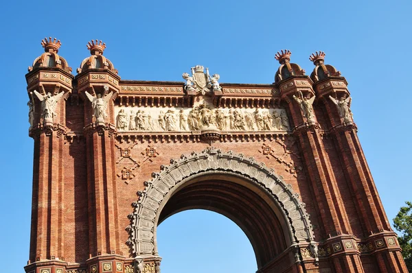 Arc de Triomf in Barcelona, Spanje — Stockfoto