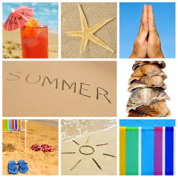 Praia e verão — Fotografia de Stock