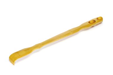 A wooden backscratcher on a white background clipart