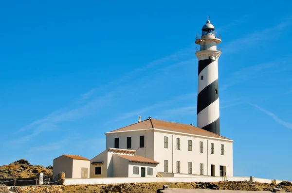 Blick auf den Leuchtturm Favaritx auf Menorca — Stockfoto