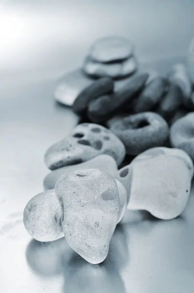 Μια Στοίβα Πέτρες Zen Λευκό Φόντο — Φωτογραφία Αρχείου