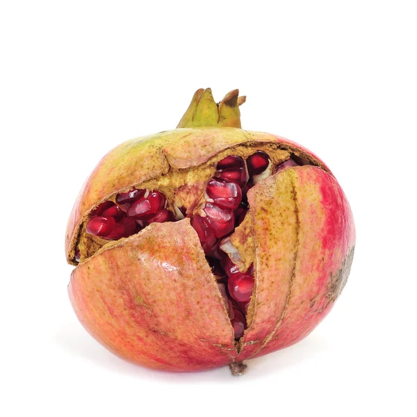 Granátové Jablko Ovoce Izolovaných Bílém Pozadí — Stock fotografie