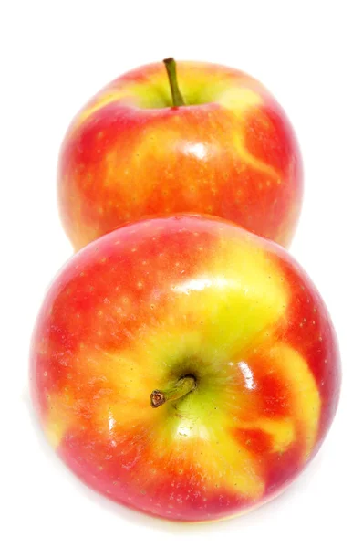 Jablka Izolovaných Bílém Pozadí — Stock fotografie