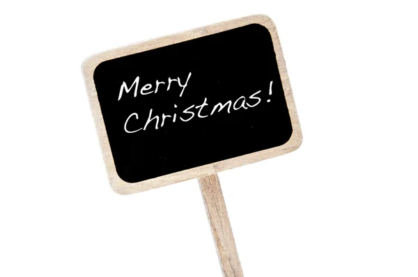 Merry Christmas Written Blackboard Label — Stock Photo, Image
