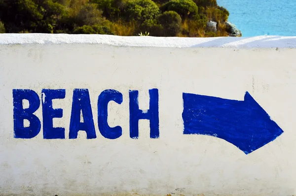 Plaj işareti — Stok fotoğraf