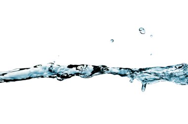 Splash of crystalline water on a white background clipart