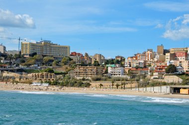 A panoramic view of Tarragona, in Spain clipart