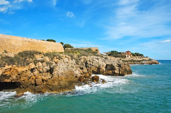 A view of a the coastline in Tarragona, Spain — Stock Photo, Image