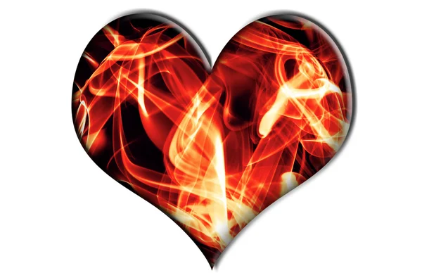 Fire heart — Stock Photo, Image