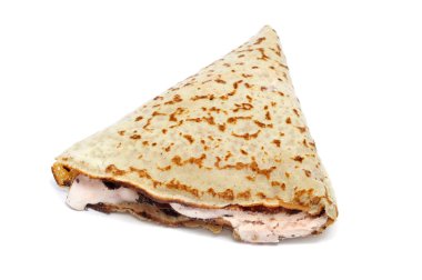 A stuffed crepe isolated on a white background clipart