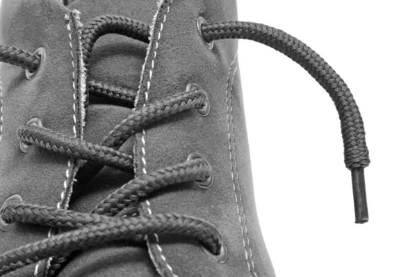 Primer Plano Zapato Gamuza Para Hombre Aislado — Foto de Stock