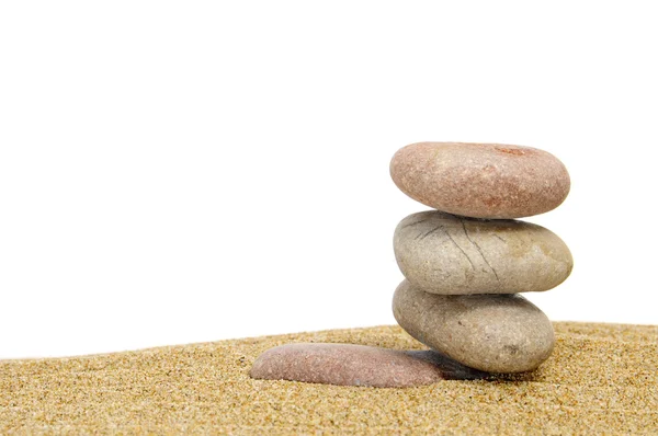 Zen stones in the sand — Stock Photo, Image