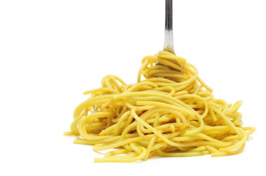 Spaghetti on a fork clipart