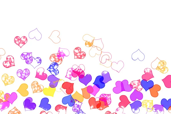 Harten van verschillende kleuren — Stockfoto