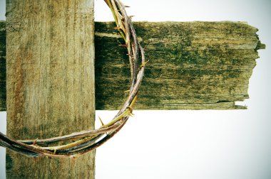 Crown of thorns and cross clipart