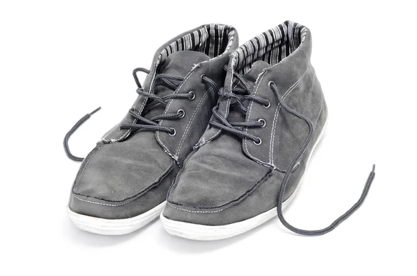 Primer Plano Los Zapatos Gamuza Para Hombre Aislado — Foto de Stock