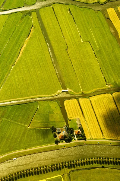 Letecký pohled na krajinu v Nizozemsku — Stock fotografie
