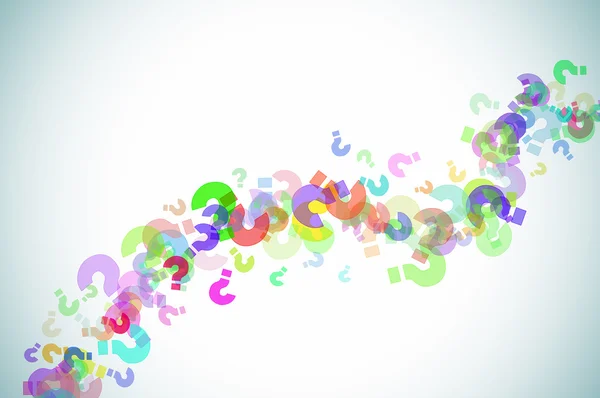 Question Marks Different Colors Drawn Degraded Background — Stock Photo, Image
