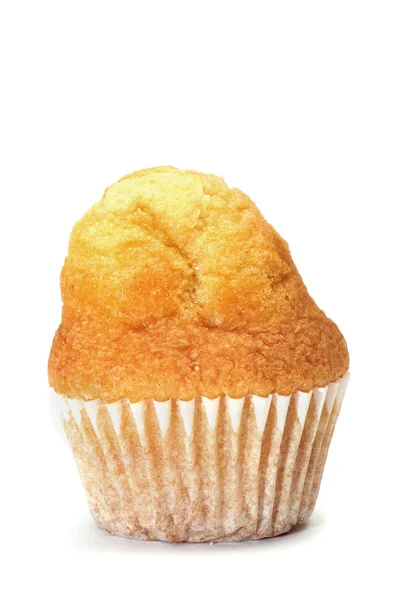 Cupcake Simples Fundo Branco — Fotografia de Stock