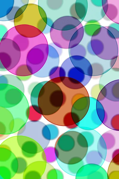 Cirklar Olika Färger Vit Bakgrund — Stockfoto