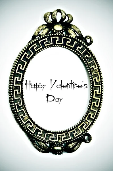 Happy Valentine Day Written Blackboard — Stock Photo, Image