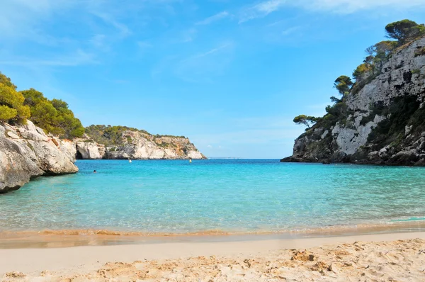 Vista Praia Macarelleta Menorca Ilhas Baleares Espanha — Fotografia de Stock