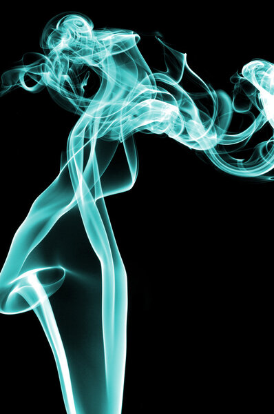 Colors smoke isolated on a black background