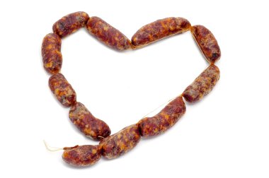 Spanish chorizo heart clipart