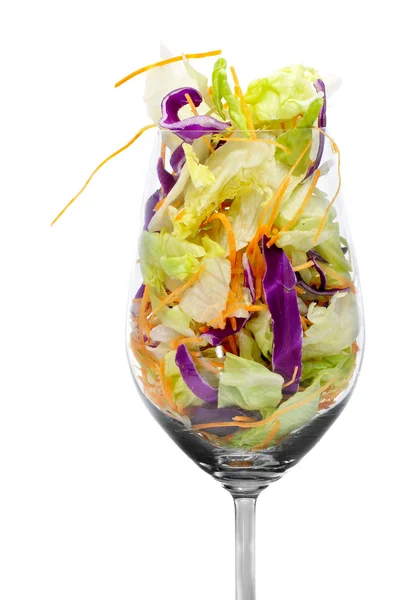 Листя салату на склянці — стокове фото