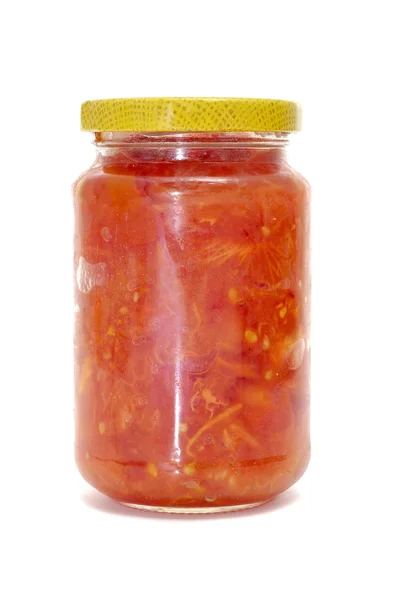 Canned Tomatoes Isolated White Background — Stock Photo, Image