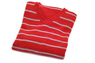 A striped wool sweater isolated on a white background clipart