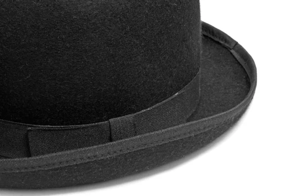 Closeup Bowler Hat Isolated White Background — Stock Photo, Image