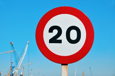 Speed limit sign clipart