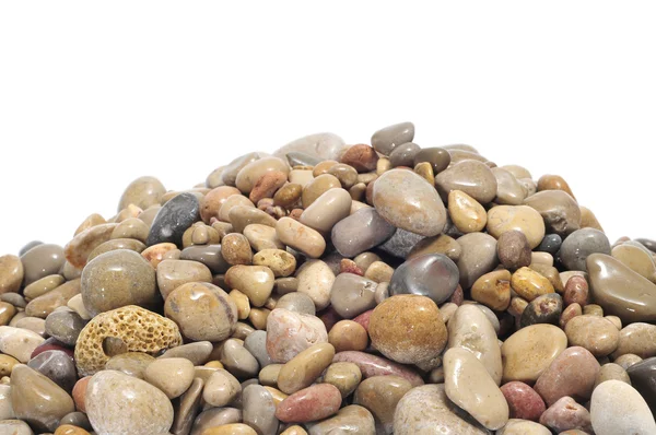 Pile Pebbles Isolated White Background — Stock Photo, Image
