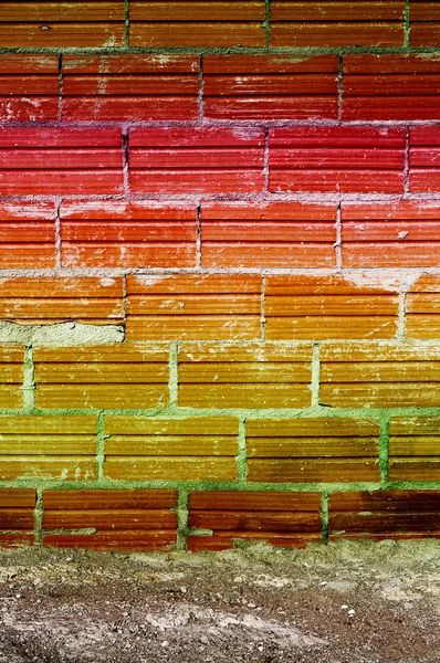 Bliska Rustykalne Cegły Ściany — Zdjęcie stockowe