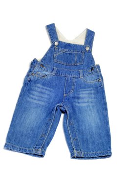 Baby's denim overall clipart