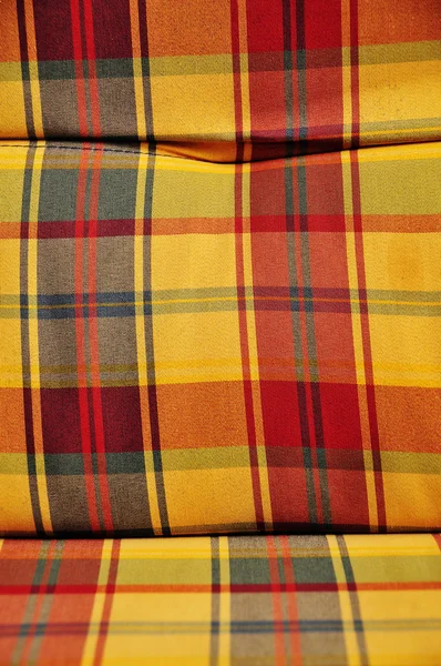 Närbild Rutig Vadderad Textil — Stockfoto