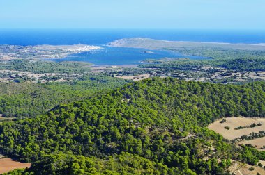 Fornells Bay in Menorca, Balearic Islands, Spain clipart