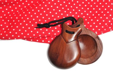 Castanets and flamenco dress clipart