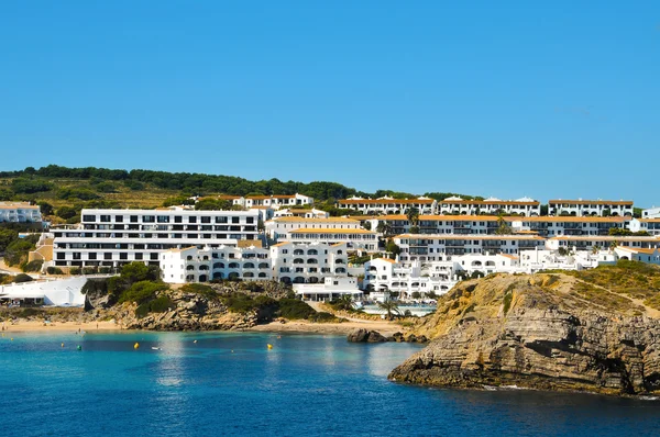 Blick auf den Strand von Arenal d 'es Castell auf Menorca, Balearen, — Stockfoto