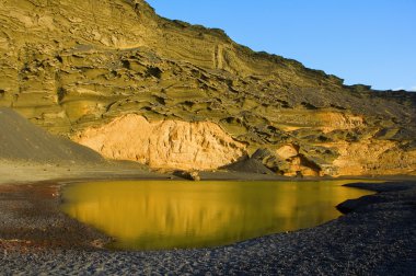 Playa del lago verde, lanzarote, Kanarya Adaları, İspanya