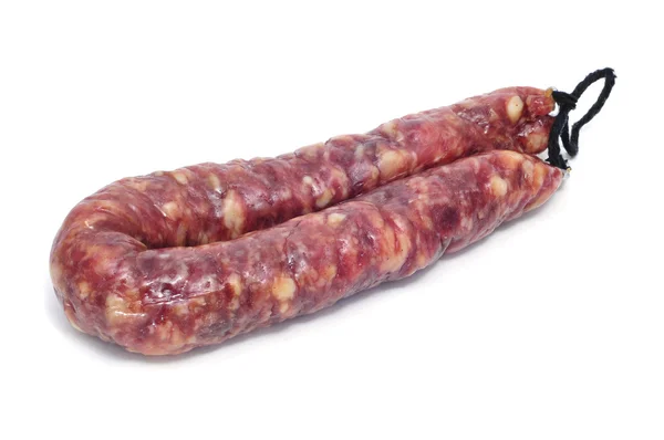 Fuet, typical spanish cured sausage — Stock Photo, Image