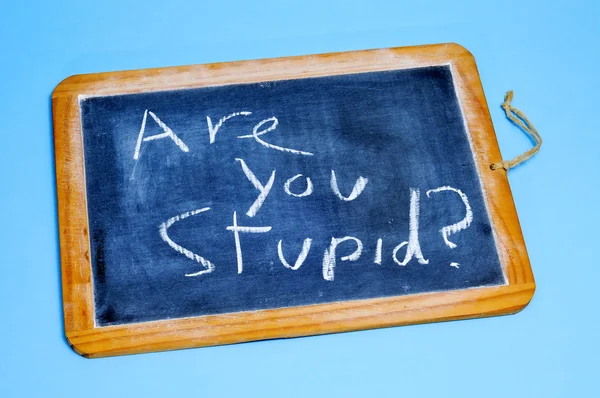 ¿Eres estúpido? ? —  Fotos de Stock