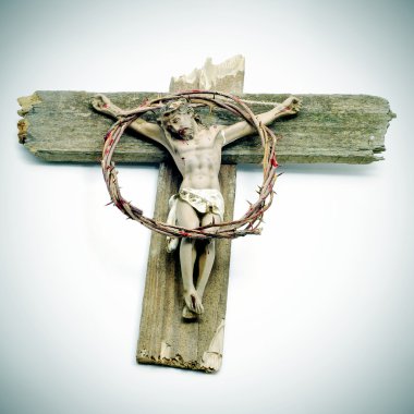 Jesus Christ in the holy cross clipart