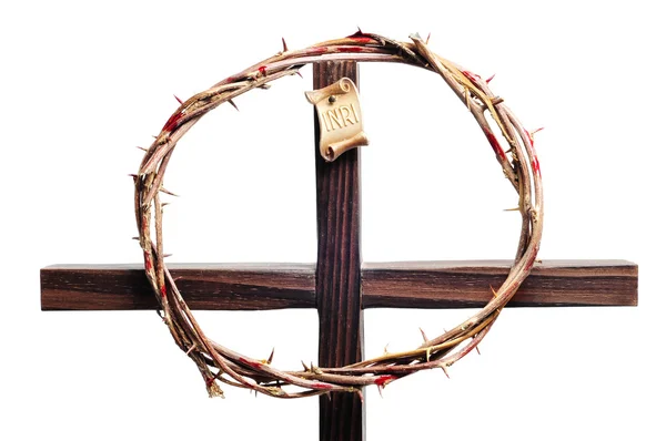 Couronne d'épines et de croix — Photo