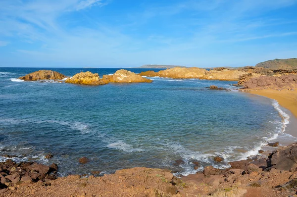 Görünüm cala pregonda Beach menorca, Balear Adaları, İspanya — Stok fotoğraf
