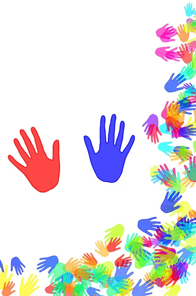 Руки різних кольорів — стокове фото