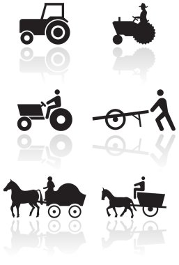 Farmer symbol vector set. clipart