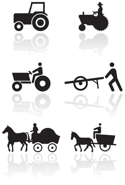 Ensemble vectoriel symbole agriculteur . — Image vectorielle